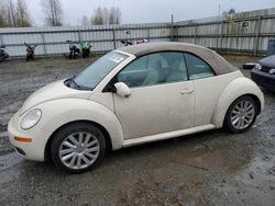 Salvage cars for sale from Copart Arlington, WA: 2008 Volkswagen New Beetle Convertible SE
