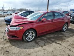 Salvage cars for sale at Woodhaven, MI auction: 2018 Ford Fusion SE