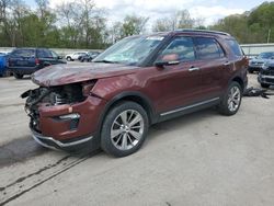 Salvage cars for sale from Copart Ellwood City, PA: 2018 Ford Explorer Limited