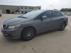 Salvage cars for sale from Copart Wilmer, TX: 2013 Honda Civic LX