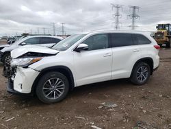 Salvage cars for sale at Elgin, IL auction: 2017 Toyota Highlander SE