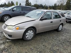 Salvage cars for sale from Copart Graham, WA: 2002 Toyota Corolla CE