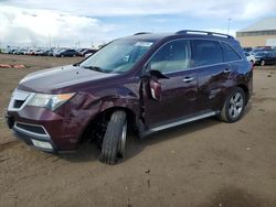 Salvage cars for sale at Brighton, CO auction: 2010 Acura MDX Technology