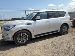 Salvage cars for sale at Houston, TX auction: 2019 Infiniti QX80 Luxe