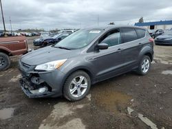 Salvage cars for sale at Woodhaven, MI auction: 2014 Ford Escape SE
