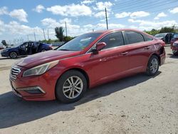 Salvage cars for sale at Miami, FL auction: 2015 Hyundai Sonata SE
