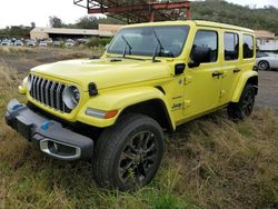 Salvage cars for sale at Kapolei, HI auction: 2024 Jeep Wrangler Sahara 4XE