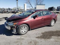 Salvage cars for sale from Copart Anthony, TX: 2012 Honda Civic LX