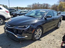 Salvage cars for sale at East Granby, CT auction: 2015 Chrysler 200 Limited