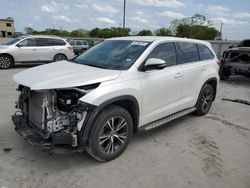 Salvage cars for sale from Copart Wilmer, TX: 2018 Toyota Highlander LE