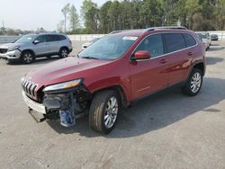 Salvage cars for sale from Copart Dunn, NC: 2014 Jeep Cherokee Limited