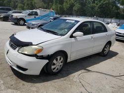 Toyota Corolla CE salvage cars for sale: 2004 Toyota Corolla CE