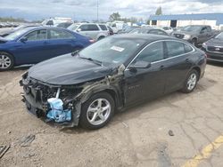 Salvage cars for sale at Woodhaven, MI auction: 2018 Chevrolet Malibu LS