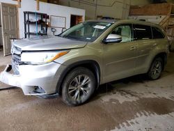 Salvage cars for sale at Ham Lake, MN auction: 2014 Toyota Highlander XLE