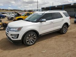 Salvage cars for sale at Colorado Springs, CO auction: 2017 Ford Explorer Platinum
