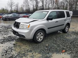 Salvage cars for sale at Waldorf, MD auction: 2012 Honda Pilot LX