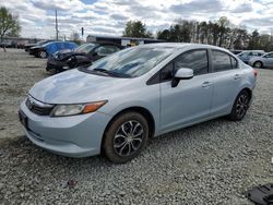 Salvage cars for sale at Mebane, NC auction: 2012 Honda Civic LX