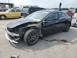 Salvage cars for sale at Grand Prairie, TX auction: 2018 Tesla Model 3