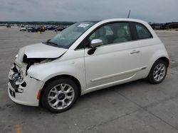 Salvage cars for sale at Grand Prairie, TX auction: 2017 Fiat 500 Lounge