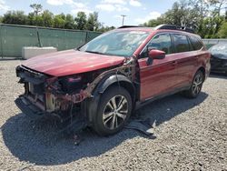 Salvage cars for sale from Copart Riverview, FL: 2019 Subaru Outback 2.5I Limited