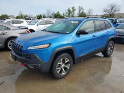 Salvage cars for sale at Bridgeton, MO auction: 2017 Jeep Cherokee Trailhawk