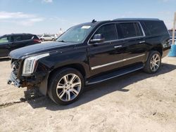 Salvage cars for sale from Copart Amarillo, TX: 2016 Cadillac Escalade ESV Premium