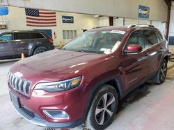 Salvage cars for sale from Copart Angola, NY: 2019 Jeep Cherokee Limited