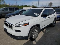 Jeep Cherokee Sport salvage cars for sale: 2016 Jeep Cherokee Sport