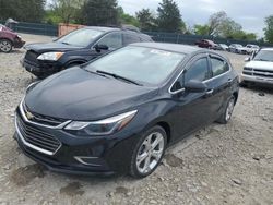 Salvage cars for sale from Copart Madisonville, TN: 2018 Chevrolet Cruze Premier