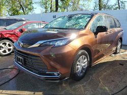 Salvage cars for sale at Bridgeton, MO auction: 2022 Toyota Sienna XLE