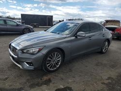 Salvage cars for sale from Copart Fredericksburg, VA: 2018 Infiniti Q50 Luxe
