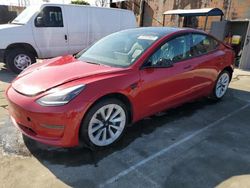 Salvage cars for sale at Wilmington, CA auction: 2022 Tesla Model 3