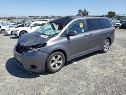 Salvage cars for sale at Antelope, CA auction: 2017 Toyota Sienna LE