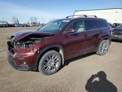 Salvage cars for sale from Copart Rocky View County, AB: 2016 Toyota Highlander XLE