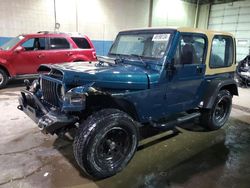 Salvage cars for sale from Copart Woodhaven, MI: 1998 Jeep Wrangler / TJ Sport