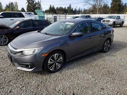 Salvage cars for sale from Copart Graham, WA: 2016 Honda Civic EX