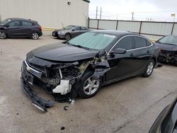 Salvage cars for sale at Haslet, TX auction: 2017 Chevrolet Malibu LS