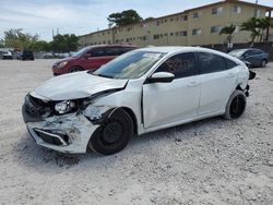 Salvage cars for sale from Copart Opa Locka, FL: 2019 Honda Civic LX