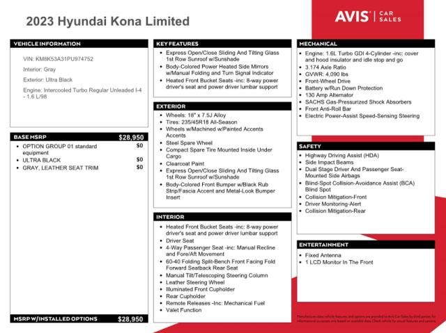 2023 Hyundai Kona Limited