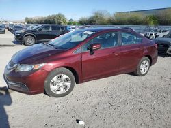 Salvage cars for sale at Las Vegas, NV auction: 2015 Honda Civic LX