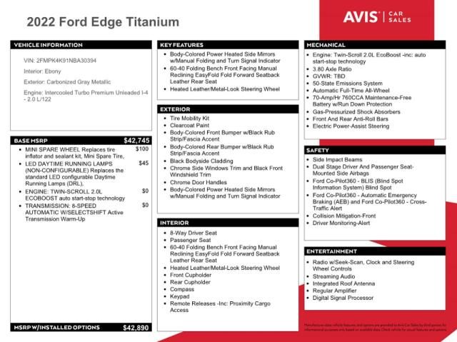 2022 Ford Edge Titanium