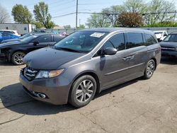 Salvage cars for sale at Moraine, OH auction: 2015 Honda Odyssey Touring