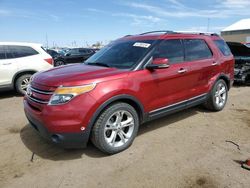 Salvage cars for sale at Brighton, CO auction: 2013 Ford Explorer Limited