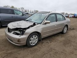 Honda Civic EX salvage cars for sale: 2002 Honda Civic EX