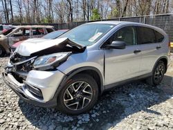 Salvage cars for sale at Waldorf, MD auction: 2016 Honda CR-V SE