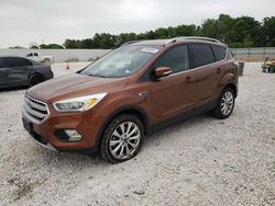 Salvage cars for sale at New Braunfels, TX auction: 2017 Ford Escape Titanium