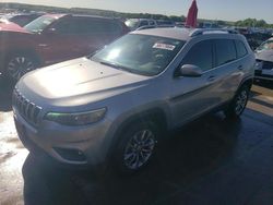Salvage cars for sale at Grand Prairie, TX auction: 2019 Jeep Cherokee Latitude Plus
