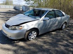 Salvage cars for sale from Copart Arlington, WA: 2003 Toyota Camry LE