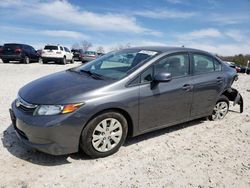 Salvage cars for sale from Copart West Warren, MA: 2012 Honda Civic LX