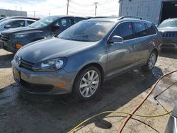 Salvage cars for sale from Copart Chicago Heights, IL: 2012 Volkswagen Jetta TDI